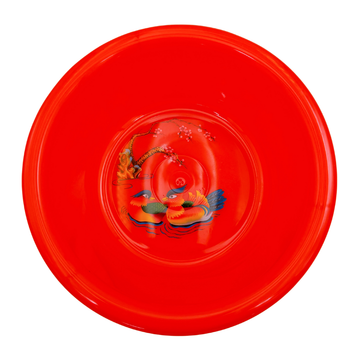 台湾製 レトロ 昔懐かしイラスト柄 鴛鴦（えんおう）湯おけ（レッド・グリーン・イエロー）｜台灣製 古早味印花浴盆 鴛鴦圖案（顏色：紅・綠・黃）