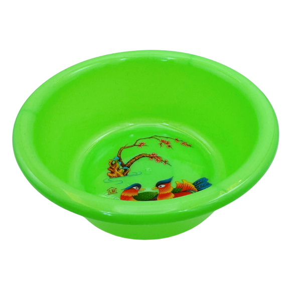 台湾製 レトロ 昔懐かしイラスト柄 鴛鴦（えんおう）湯おけ（レッド・グリーン・イエロー）｜台灣製 古早味印花浴盆 鴛鴦圖案（顏色：紅・綠・黃）