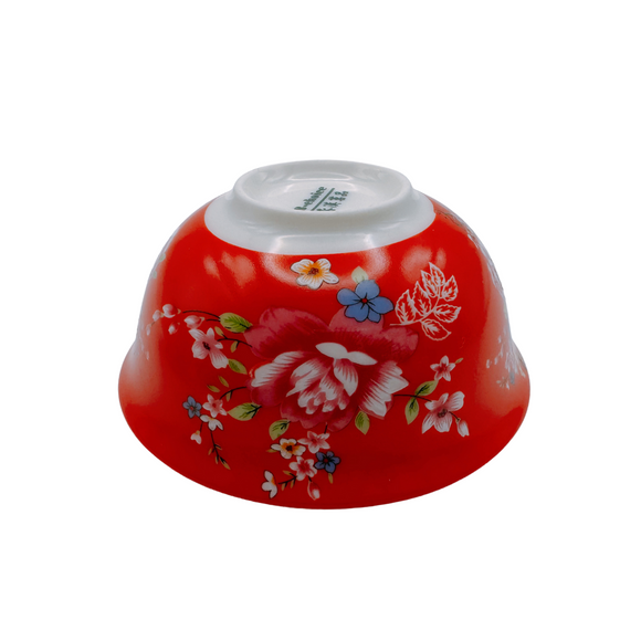 台湾花布（客家花布）柄 茶具 反口杯（ティーカップ） レッド｜台灣花布（客家花布）中反口杯（60ml） 紅