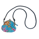 Hakka Rainy 客家花布 がま口ショルダーバッグ｜古銅金口金肩背包｜台湾花布