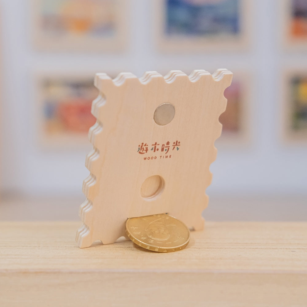 遊木時光 WOOD TIME 台湾ミニ風景 木製パズルマグネット 九份の夜景