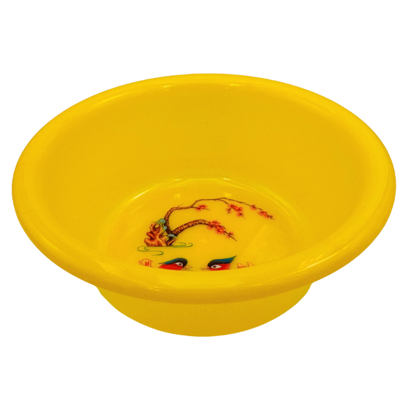 台湾製 レトロ 昔懐かしイラスト柄 鴛鴦（えんおう）湯おけ（レッド・グリーン・イエロー）｜台灣製 古早味印花浴盆 鴛鴦圖案（顏色：紅・綠・黃）