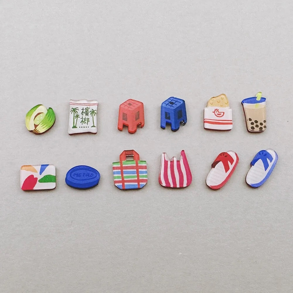 日日野餐 PIKNIK ピアス／イヤリング 台湾B級グルメ・麺線｜日日野餐