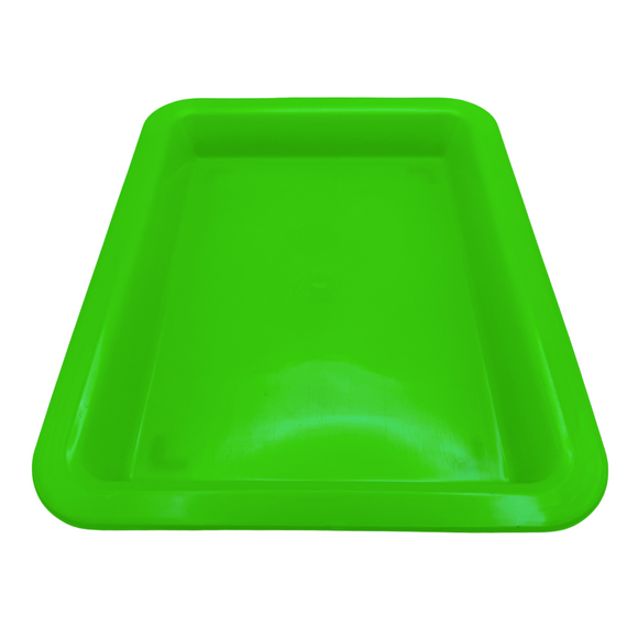台湾の万能カラフルプラスチックトレイ（浅め） 小｜カラー：グリーン｜塑膠長方盤（淺） 綠色 小