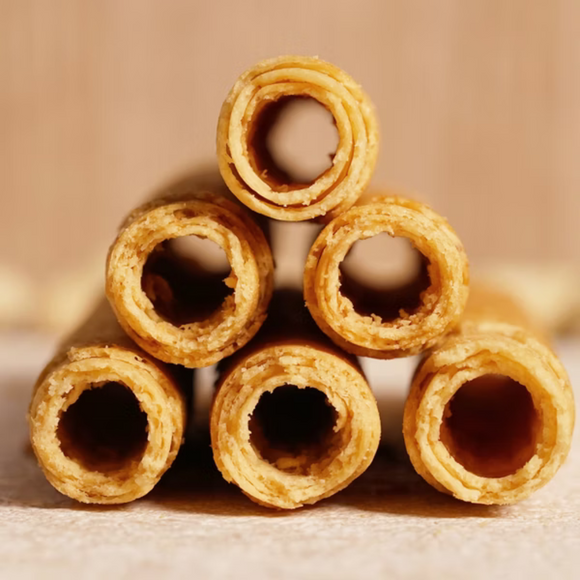 義美IMEI 厚焼きエッグロール ピーナッツ風味｜義美厚濃蛋捲 香濃花生｜4本/パック・2パック入｜152g