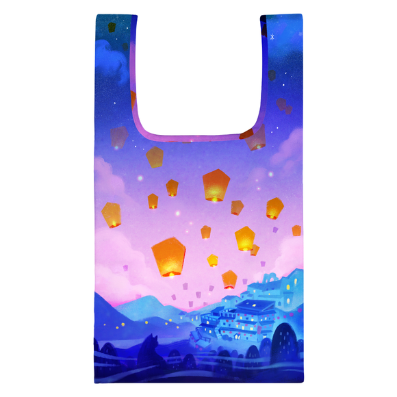 猴子設計 Monkey Design エコバッグ 願いを込めた九份｜購物袋 祈願九份