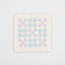 印花楽 ガーゼハンカチ 海棠タイル ライラックパープル｜紗布方塊巾 海棠花磚 丁香紫