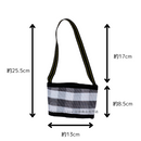 台湾製 漁師網 ナイロン ドリンクホルダー （ブラック・グレー）｜茄芷袋手提杯套 黑灰條紋