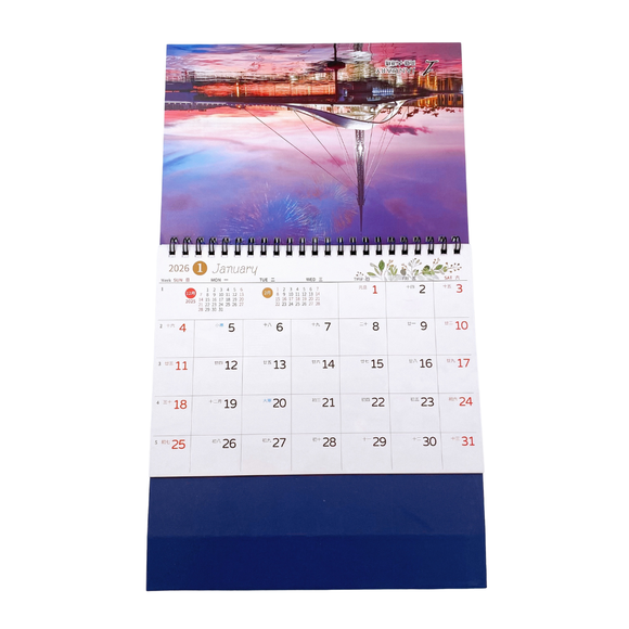 〈数量限定〉2026年 台湾卓上カレンダー 台湾景色（表紙：出発だ！一緒に旅行に行こう！）｜台灣風景三角桌曆 出發吧！一起旅行去 台灣製