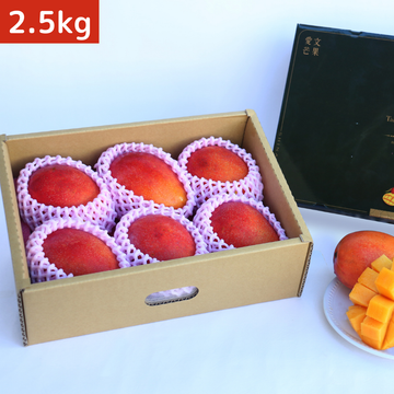 【期間限定予約販売・送料無料】最高級 超大玉指定！ 台湾マンゴー（愛文芒果） 2.5kg箱 5玉〜7玉 