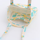 印花楽 角丸トートバッグ 鉄窓花タイル ライムオレンジ｜圓角方形購物袋 鐵花窗磚牆 萊姆橙黃