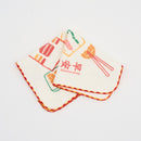 印花楽 ガーゼハンカチ おはよう ネオン台湾カラー｜紗布方塊巾 早安 霓虹台味