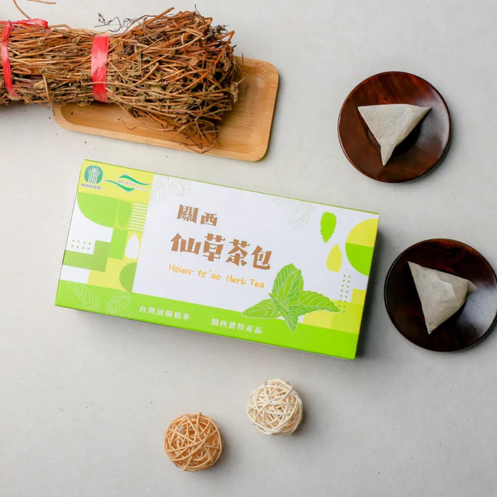 新竹名物 関西農協 仙草茶（シエンツァオ）ティーパック｜關西鎮農會 仙草茶包｜270g｜90バッグ/箱（30バッグ×3パック）