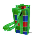 台湾製 漁師網 ナイロンドリンクバッグ（水筒カバー・水筒ホルダー・水筒入れ）肩掛けタイプ グリーン｜茄芷袋飲料袋 綠 肩背式