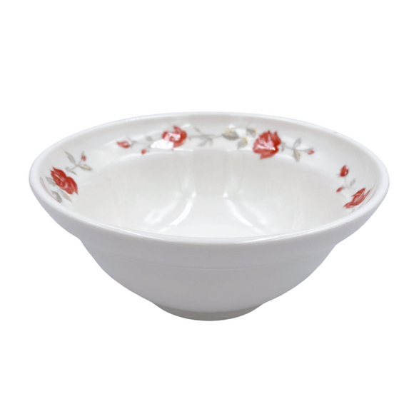 レトロ可愛い 大同磁器 バラ柄 魯肉飯・鶏肉飯用ボウル 飯碗（深め） 直径14.5cm｜大同磁器 4.5吋 天井深碗（玫瑰花）