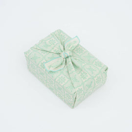 印花楽 風呂敷 レトロ窓ガラス柄 ミストグリーン｜包布巾 玻璃海棠 青霧綠