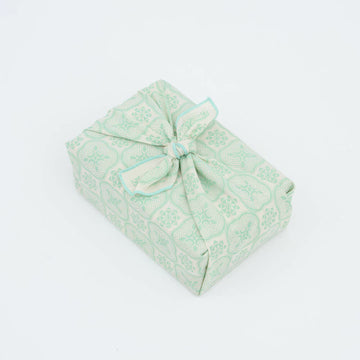 印花楽 風呂敷 レトロ窓ガラス柄 ミストグリーン｜包布巾 玻璃海棠 青霧綠