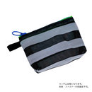 台湾漁師網バッグ地 コインケース（小銭入れ﻿）モノトーンボーダー（ブラック・グレー）｜茄芷零錢包 黑灰條紋（本体・ファスナーの色はランダム出荷）※ご購入の場合、色の原因で返品・交換は対応不可