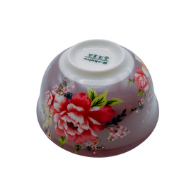 台湾花布（客家花布）柄 茶具 反口杯（ティーカップ） ラベンダー｜台灣花布（客家花布）中反口杯（60ml） 紫