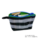 台湾漁師網バッグ地 コインケース（小銭入れ﻿）モノトーンボーダー（ブラック・グレー）｜茄芷零錢包 黑灰條紋（本体・ファスナーの色はランダム出荷）※ご購入の場合、色の原因で返品・交換は対応不可