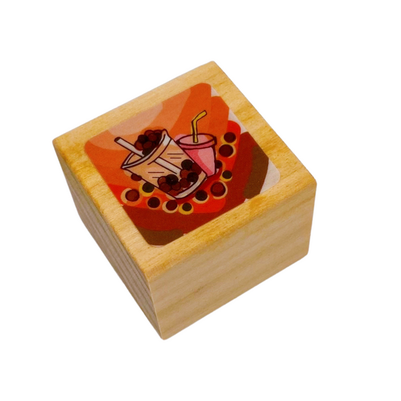 台湾 タピオカミルクティー はんこ（ラバースタンプ・ゴム印）｜台灣特色印章（珍珠奶茶）