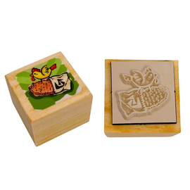 台湾 ジーパイ（大鶏排） はんこ（ラバースタンプ・ゴム印）｜台灣特色印章（雞排）