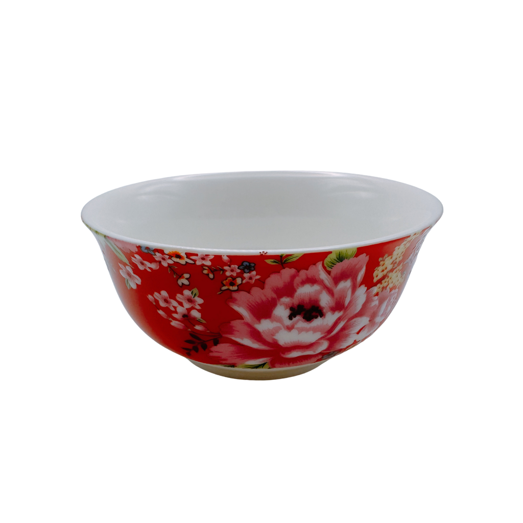 台湾花布（客家花布）柄 茶具 品茗杯（ティーカップ） レッド｜台灣花布（客家花布）飲杯（40ml） 紅