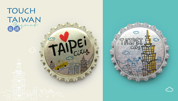 猴子設計 Monkey Design ボトルキャップマグネットセット アイ・ラブ・台北｜瓶蓋磁鐵組 我愛台北