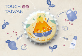 猴子設計 Monkey Design ボトルキャップマグネット マンゴーかき氷｜瓶蓋磁鐵 芒果冰