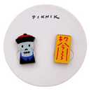 日日野餐 PIKNIK ピアス／イヤリング キョンシー＋符｜日日野餐 PIKNIK 耳環／耳夾 乖巧殭屍貼符咒
