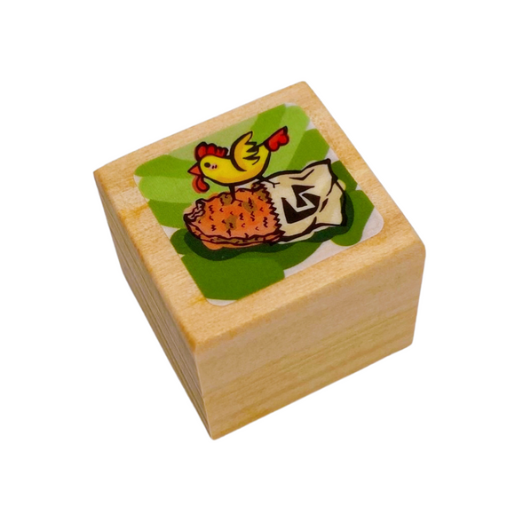 台湾 ジーパイ（大鶏排） はんこ（ラバースタンプ・ゴム印）｜台灣特色印章（雞排）