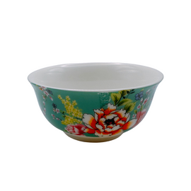 台湾花布（客家花布）柄 茶具 品茗杯（ティーカップ） ブルー｜台灣花布（客家花布）飲杯（40ml） 藍