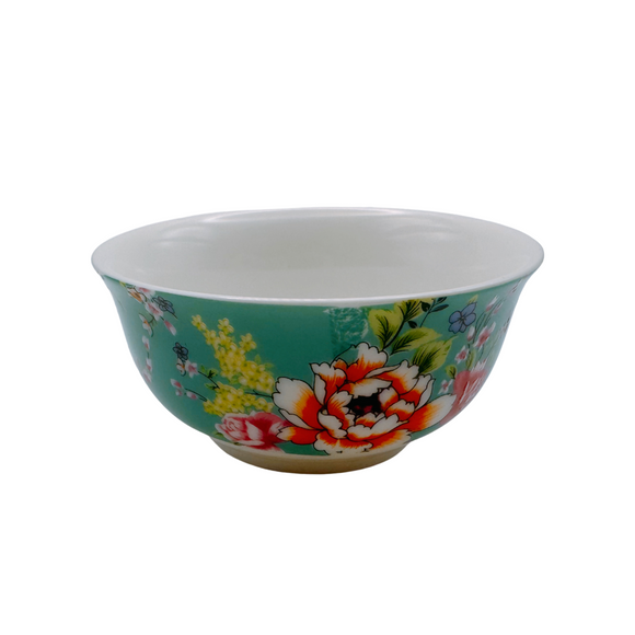 台湾花布（客家花布）柄 茶具 品茗杯（ティーカップ） ブルー｜台灣花布（客家花布）飲杯（40ml） 藍