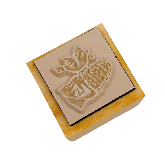 台湾 ジーパイ（大鶏排） はんこ（ラバースタンプ・ゴム印）｜台灣特色印章（雞排）