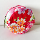 Hakka Rainy 客家花布 ラウンドポーチ（コインケース）｜圓形拉鍊零錢包｜台湾花布-4