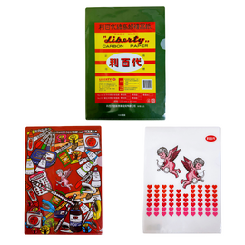 台湾 利百代 クリアファイル（ホワイト／グリーン／レッド）｜利百代 創意L夾（白／綠／紅）