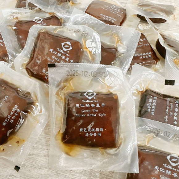 天仁茗茶 緑茶豆腐干（ブロックタイプ）｜綠茶豆干（豆乾） 240g （個包装）