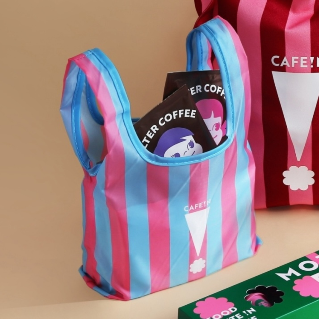 台湾期間限定 CAFE!N x ペコちゃん Peko コラボ ミニエコバッグ 台湾期間限定 CAFE!N x ペコちゃん Peko コラボ ミニエコバッグ