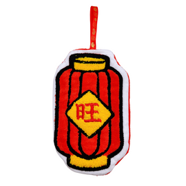 お手拭きタオル 提灯 吉祥文字：旺（ワン）｜好運擦手巾 燈籠（旺）