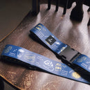 印花楽 スーツケースベルト 台湾グルメ ディープブルーグリーン｜行李束帶 台灣美食 深藍綠