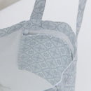 印花楽 角丸トートバッグ レトロ窓ガラス柄 グレイッシュブルー｜圓角方形購物袋 玻璃海棠 寧靜灰藍