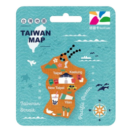 数量限定 レア台湾交通系ICカード 台湾地図（台北・新北・基隆・宜蘭） ユーユーカード｜拼台灣造型悠遊卡 北北基宜