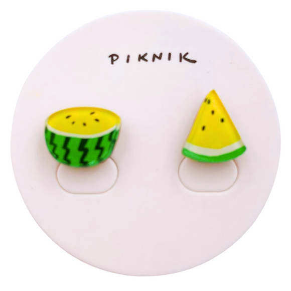 日日野餐 PIKNIK ピンバッジ 黄色いスイカ｜日日野餐 PIKNIK 別針（徽章） 台灣水果系列 小玉西瓜