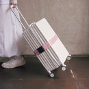 印花楽 スーツケースベルト レトロ窓ガラス柄 朱赤オレンジ｜行李束帶 玻璃海棠 朱橘紅