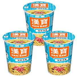 〈3食入〉金車 漢宝 シーフード風味 カップヌードル｜金車 漢寶 海鮮湯麵｜66gx3