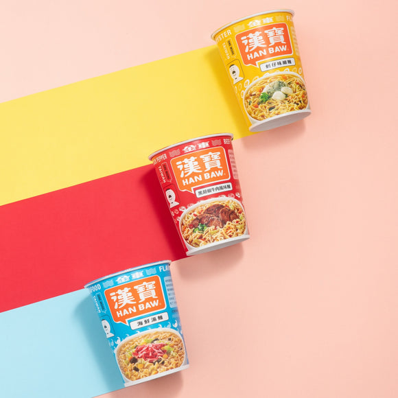 〈3食入〉金車 漢宝 かき麺線風味 カップヌードル｜金車 漢寶 蚵仔味細麵｜67gx3