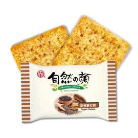 中祥 自然の顔 ペッパークラッカー 個包装｜自然の顏 胡椒蘇打餅乾 量販包 280g 約9~11パック入り