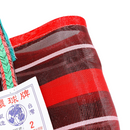 台湾製 ボーダー柄（ブラック・レッド・ホワイト） 漁師網 ナイロンバッグ (茄芷袋)｜Sサイズ｜黑紅白線條款 茄芷袋