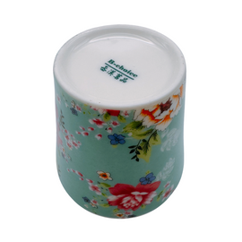 台湾花布（客家花布）柄 茶具 ティーカップ ブルー ｜台灣花布（客家花布）高中杯（60ml） 藍
