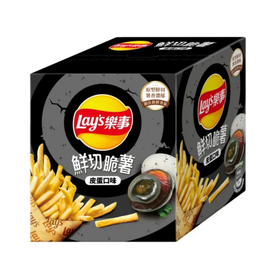台湾 Lays レイズ フレッシュカット クリスピー ピータン味ポテトスティック｜樂事 鮮切脆薯 皮蛋口味薯條 72g